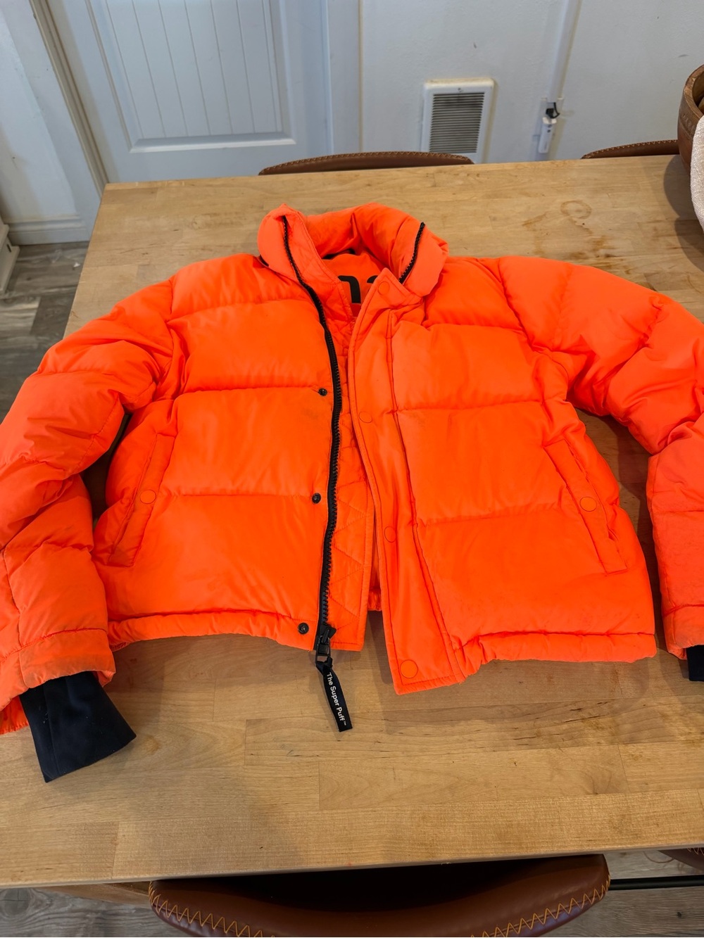TNA Women  Orange Puffer Jacket